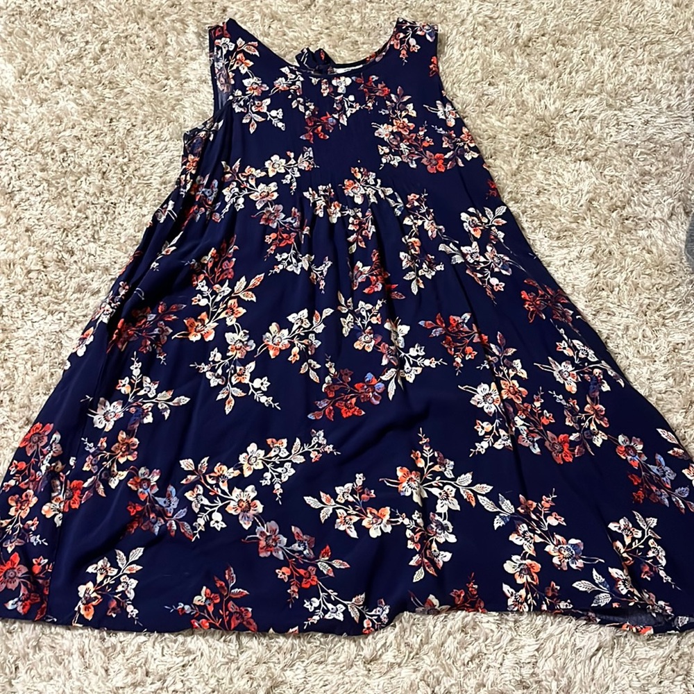 Blue Flower Dress (pockets!!!)